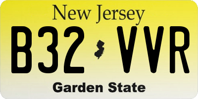 NJ license plate B32VVR