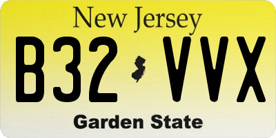 NJ license plate B32VVX