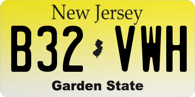 NJ license plate B32VWH