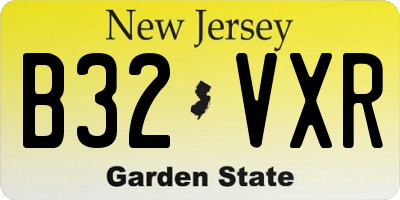 NJ license plate B32VXR