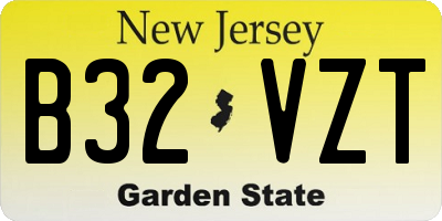 NJ license plate B32VZT