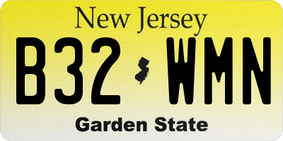 NJ license plate B32WMN