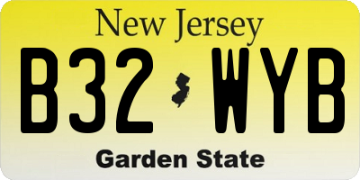 NJ license plate B32WYB