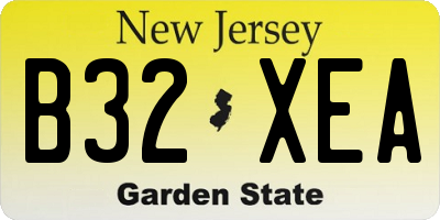 NJ license plate B32XEA