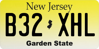 NJ license plate B32XHL