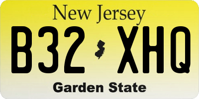 NJ license plate B32XHQ