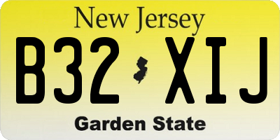 NJ license plate B32XIJ