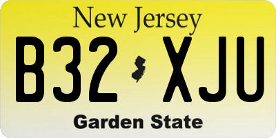 NJ license plate B32XJU