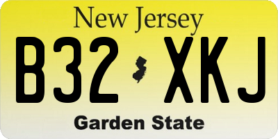 NJ license plate B32XKJ
