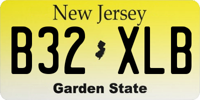 NJ license plate B32XLB