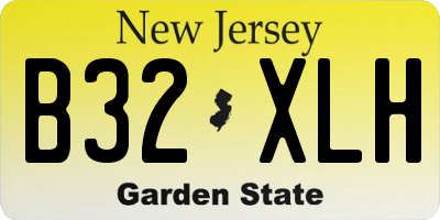 NJ license plate B32XLH