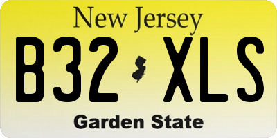 NJ license plate B32XLS