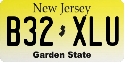 NJ license plate B32XLU