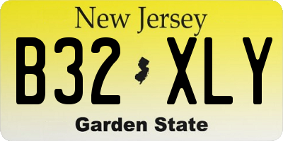 NJ license plate B32XLY