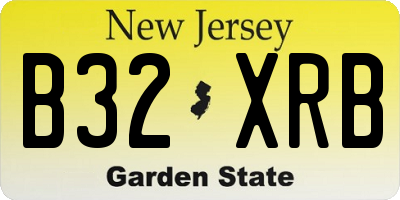 NJ license plate B32XRB