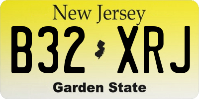 NJ license plate B32XRJ