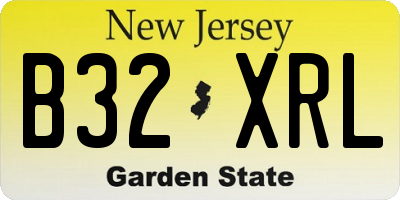 NJ license plate B32XRL