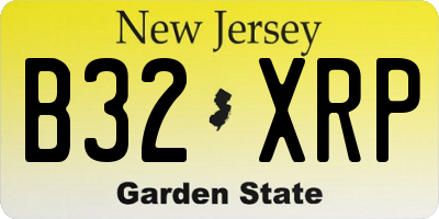 NJ license plate B32XRP