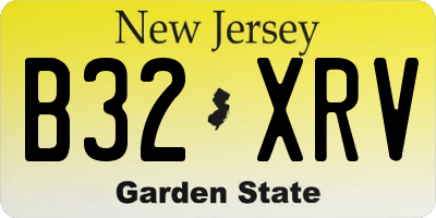 NJ license plate B32XRV