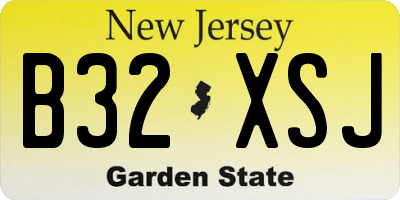 NJ license plate B32XSJ