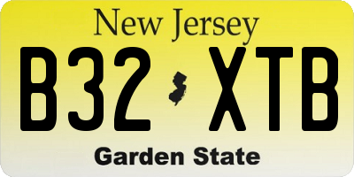 NJ license plate B32XTB