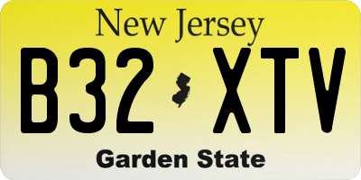 NJ license plate B32XTV