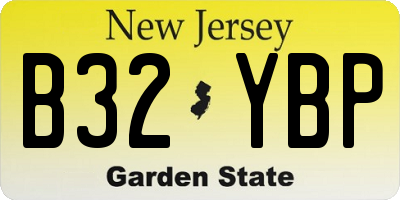 NJ license plate B32YBP