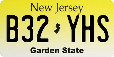 NJ license plate B32YHS
