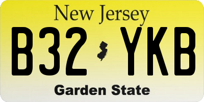 NJ license plate B32YKB