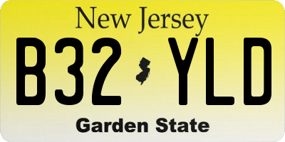 NJ license plate B32YLD
