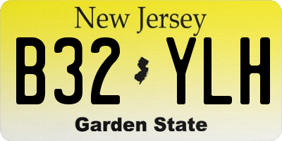 NJ license plate B32YLH