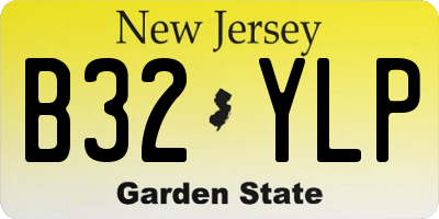 NJ license plate B32YLP