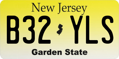 NJ license plate B32YLS