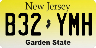 NJ license plate B32YMH