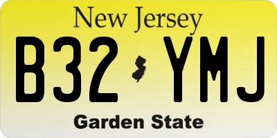 NJ license plate B32YMJ