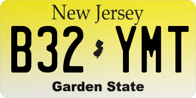 NJ license plate B32YMT