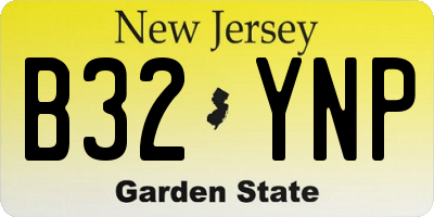 NJ license plate B32YNP