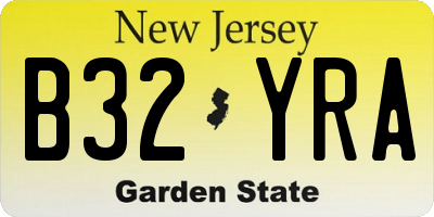 NJ license plate B32YRA