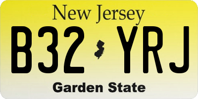 NJ license plate B32YRJ