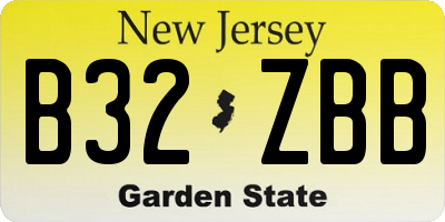 NJ license plate B32ZBB