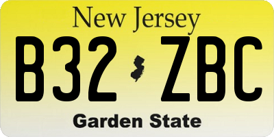 NJ license plate B32ZBC