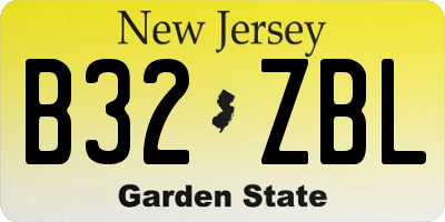 NJ license plate B32ZBL