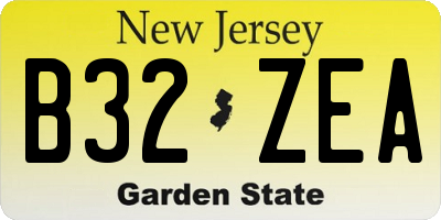 NJ license plate B32ZEA