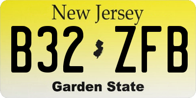 NJ license plate B32ZFB
