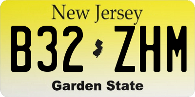NJ license plate B32ZHM