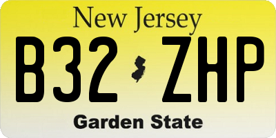 NJ license plate B32ZHP