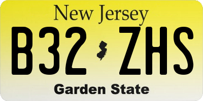 NJ license plate B32ZHS