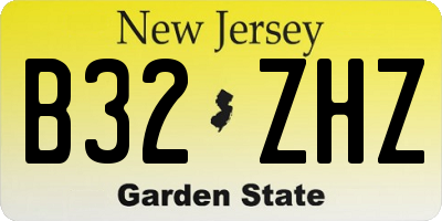 NJ license plate B32ZHZ