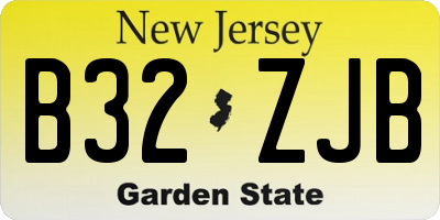 NJ license plate B32ZJB