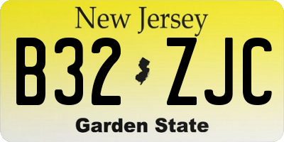 NJ license plate B32ZJC